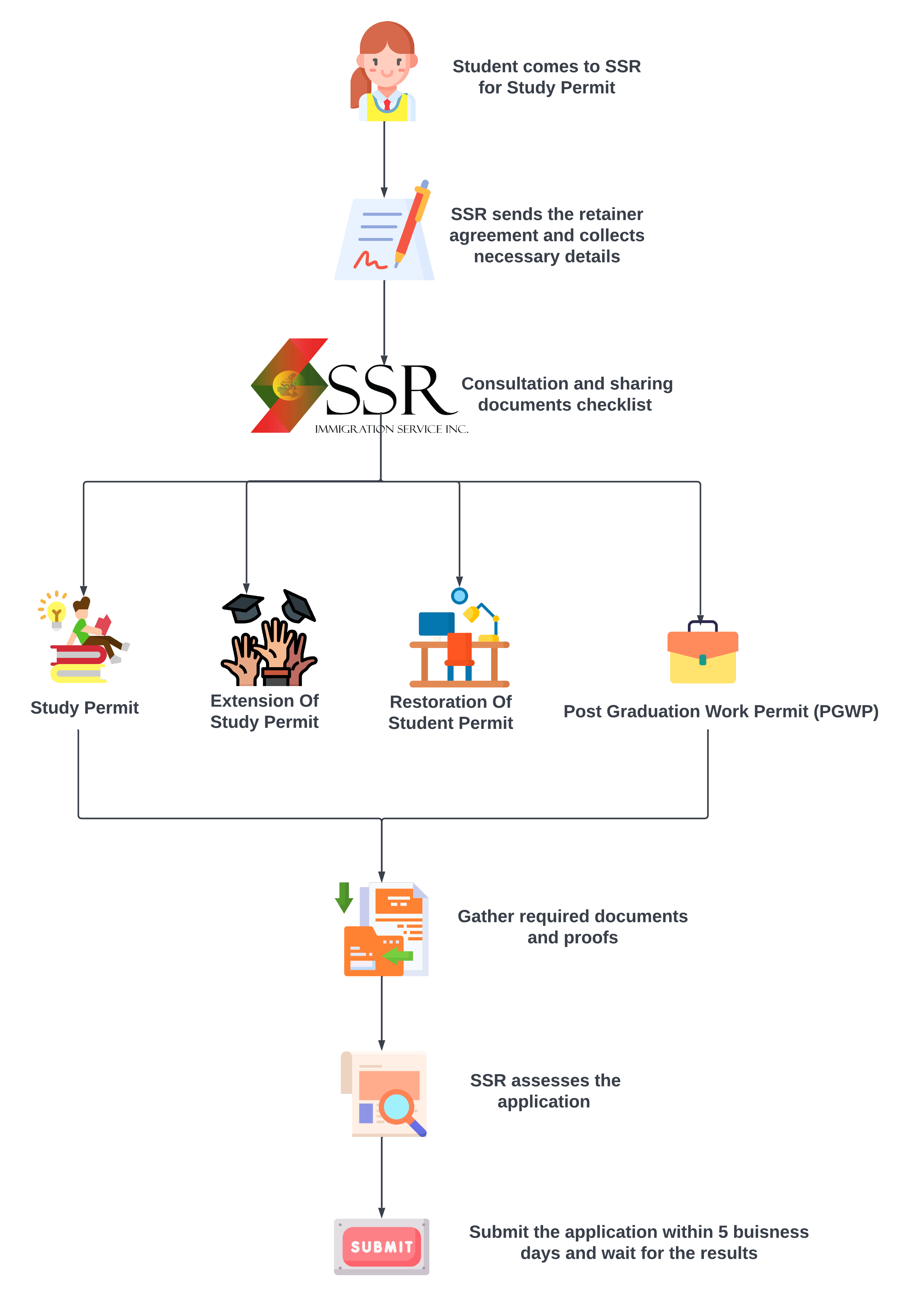 Student Visa Flow Chart